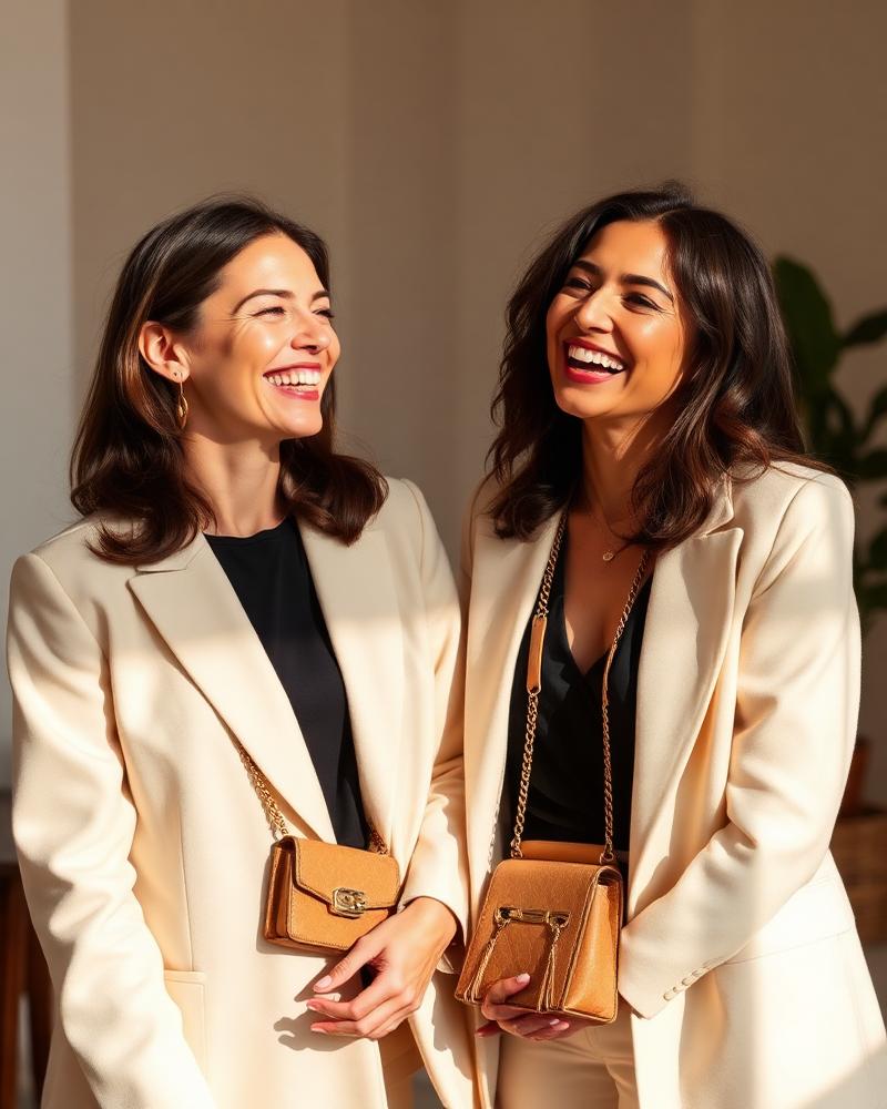 ChicHub founders laughing together outdoors