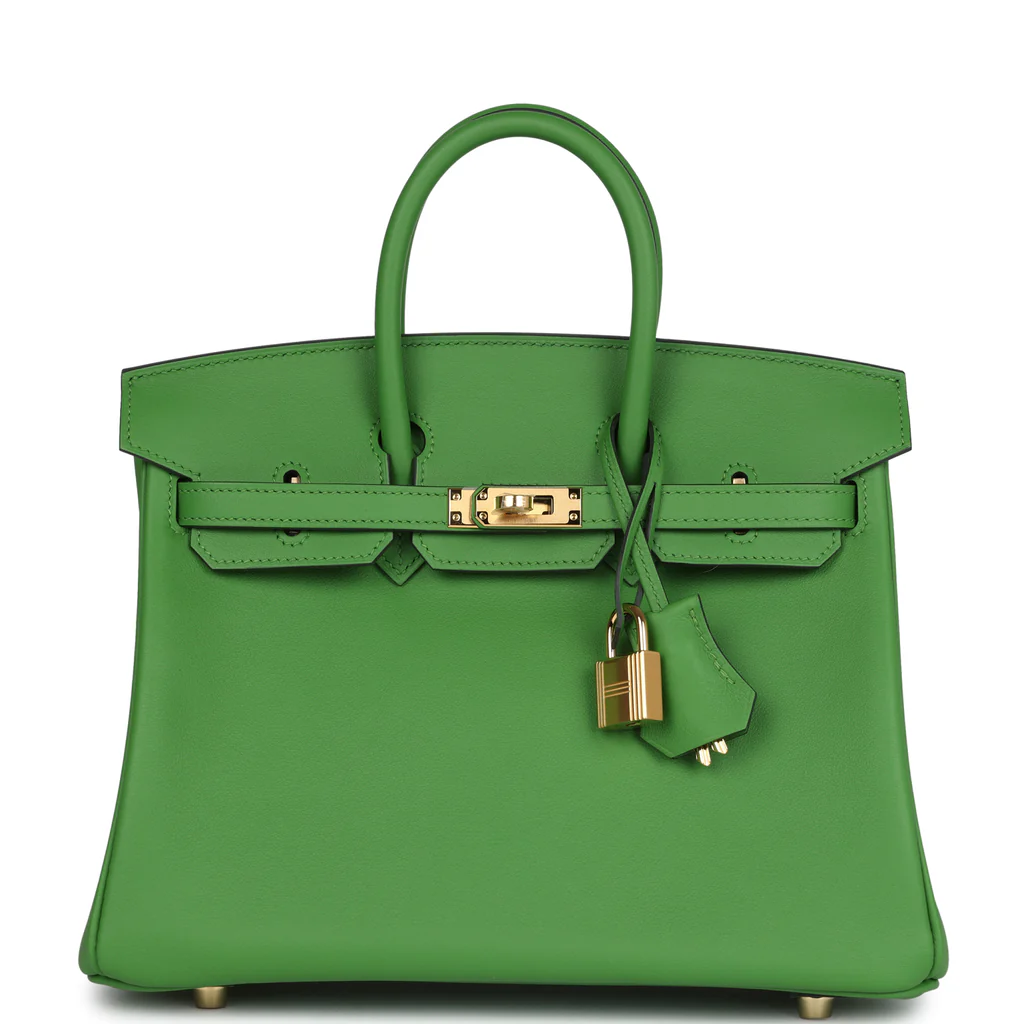 Birkin 25 Vert Yucca Swift Gold Hardware