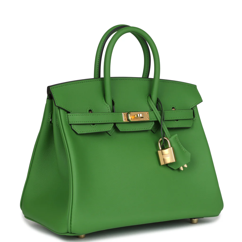 Birkin 25 Vert Yucca Swift Gold Hardware - Image 4