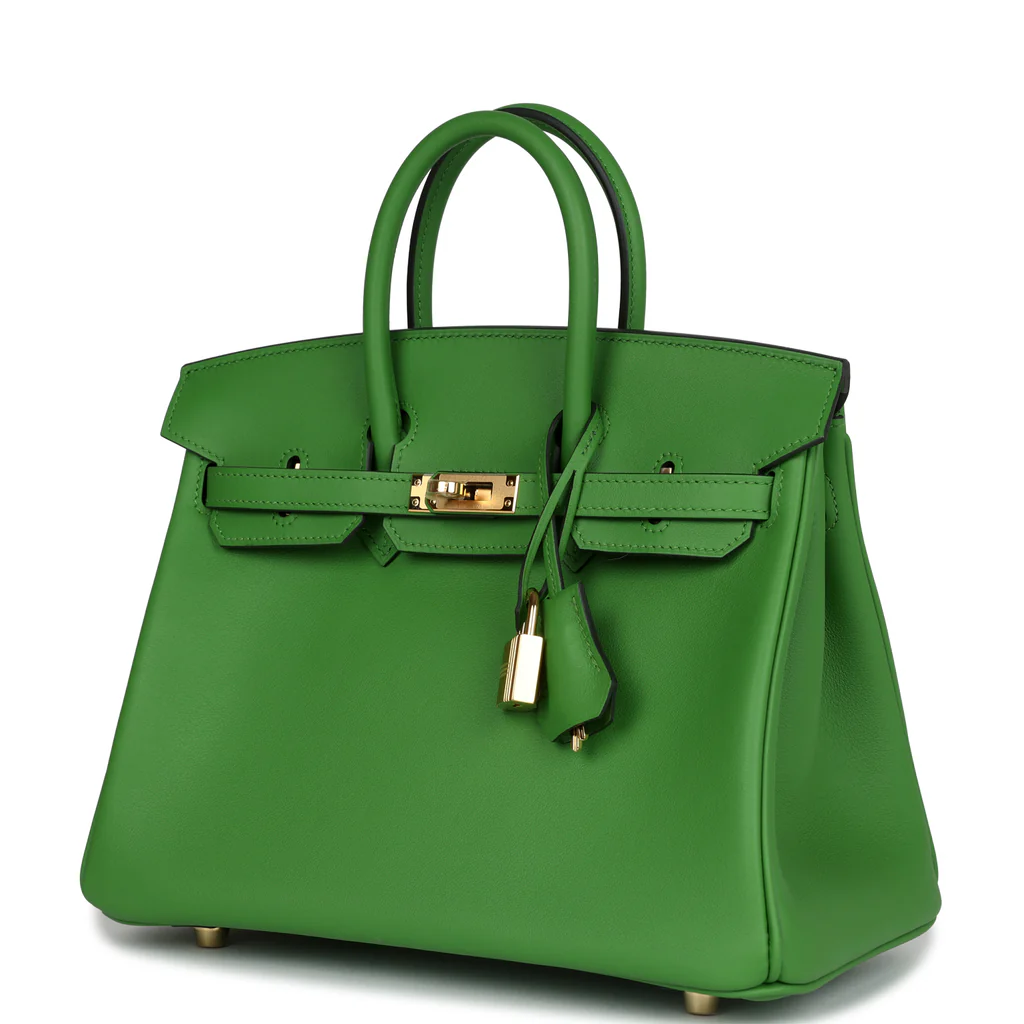 Birkin 25 Vert Yucca Swift Gold Hardware - Image 2