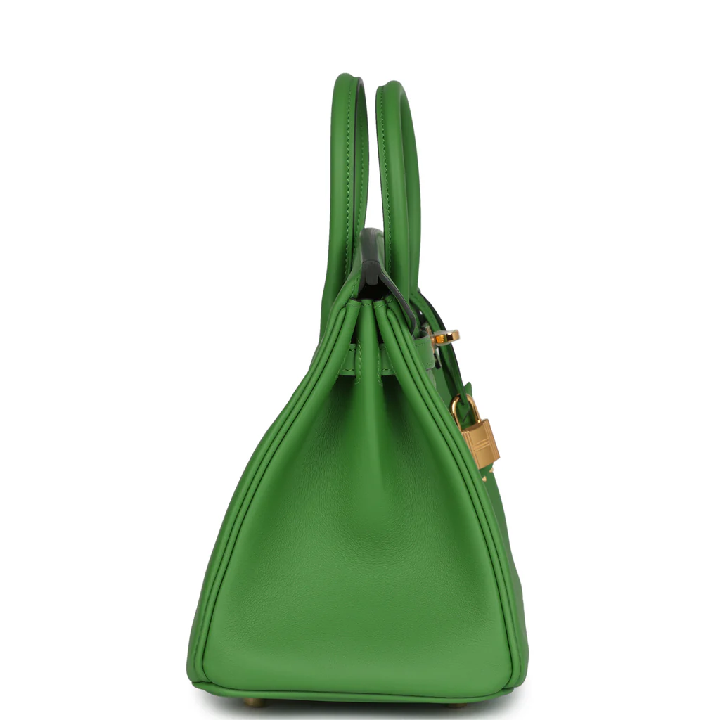 Birkin 25 Vert Yucca Swift Gold Hardware - Image 3