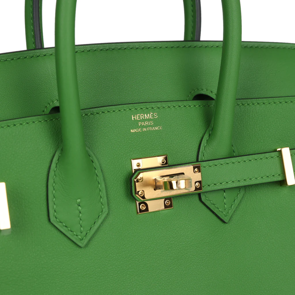 Birkin 25 Vert Yucca Swift Gold Hardware - Image 8